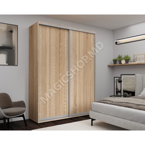 Dulap cu uși glisante Nex Home 180x60x240 cm alb, sonoma